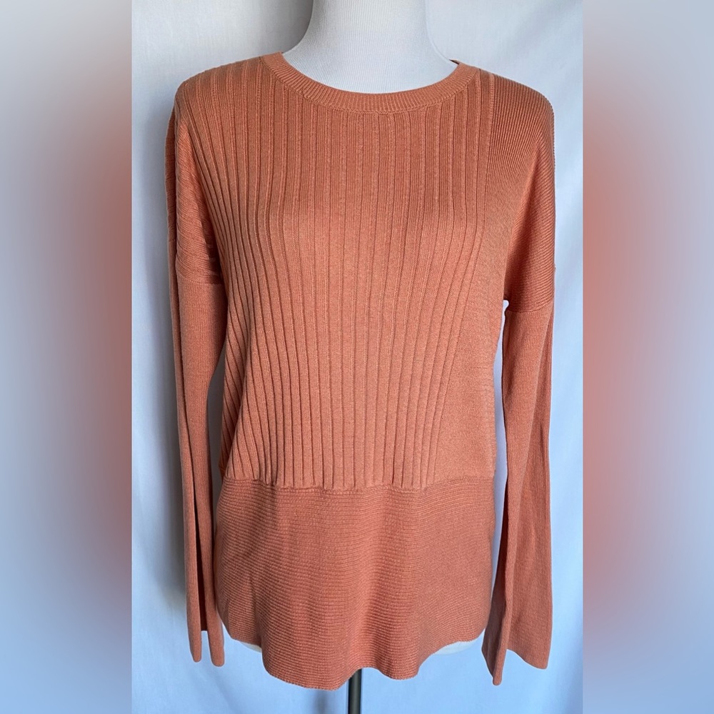 Ann Taylor new$60 Top pullover stretchy Peach sweater lightweight